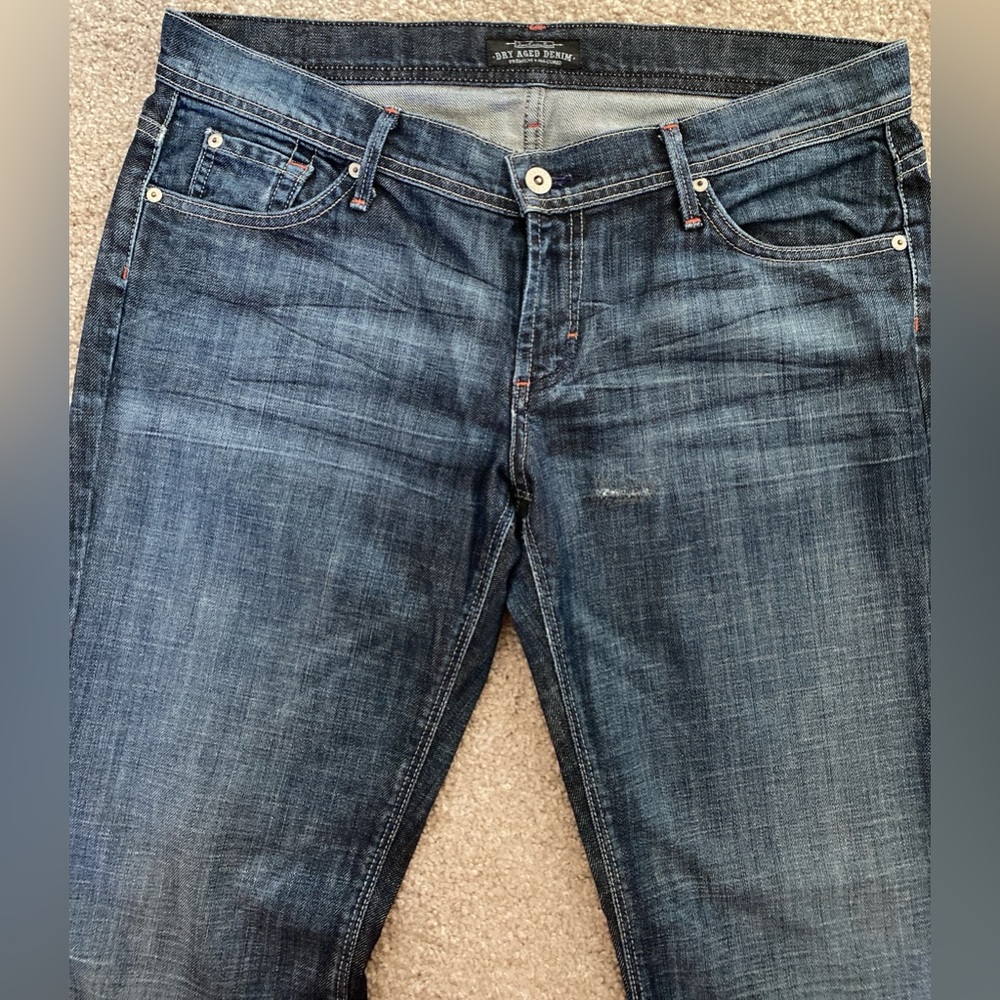 James Cured by Seun Bootcut Dark Wash Jeans Size 31 Tom Kanji Dry Aged